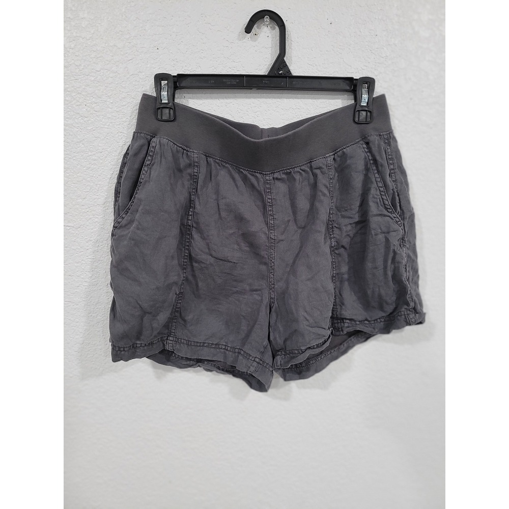 Faherty Brand Charcoal Grey Tencel Linen Blend Pull On Shorts Womens Medium #25